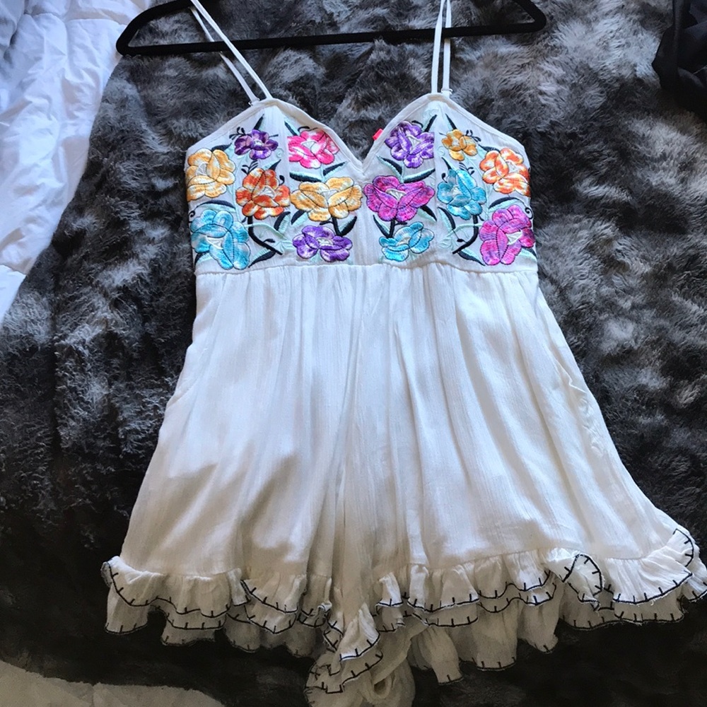 Embroidered romper